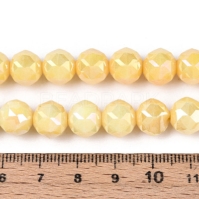 Anti-Tarnish Electroplate Glass Beads Strands X-GLAA-N010-10mm-01-1