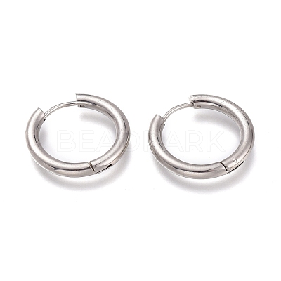 Tarnish Resistant 201 Stainless Steel Huggie Hoop Earrings EJEW-L256-05E-P-1