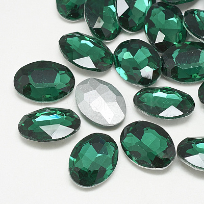 Pointed Back Glass Rhinestone Cabochons RGLA-T080-8x10mm-15-1