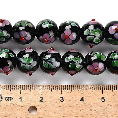 Handmade Lampwork Bumpy Beads Strands LAMP-A005-01A-1