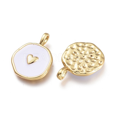 Brass Enamel Pendants X-KK-K248-04G-1