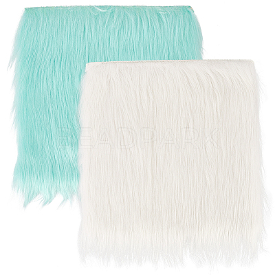 2Pcs 2 Colors Square Acrylic Fibers Carpet Mat AJEW-CN0003-11A-1