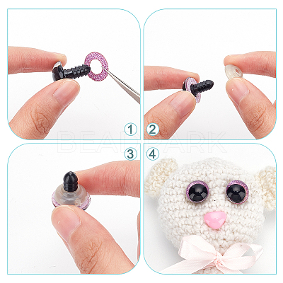 10 Bags 10 Colors Plastic Doll Eyes FIND-PH0018-07-1