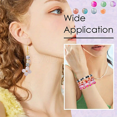 2 Sets 2 Styles DIY Alloy Enamel Pendants & Glass Beads Stretch Bracelets Making Kits DIY-YW0011-85-1