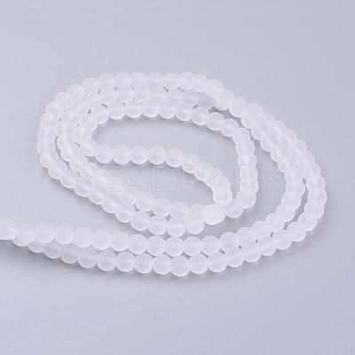 Baking Paint Transparent Glass Bead Strands GLAA-S031-6mm-13-1