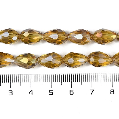 Transparent Electroplate Glass Beads Strands X-EGLA-N013-T10mm-B08-1