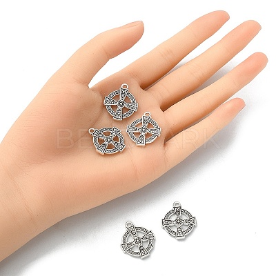 10Pcs Irish Tibetan Style Alloy Pendants PALLOY-YW0001-31-1