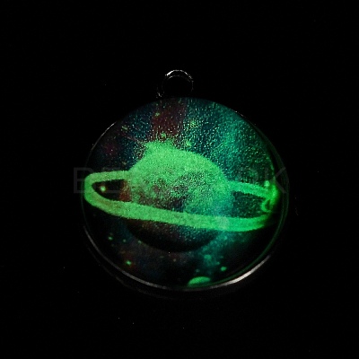 Galaxy Theme Luminous Glass Ball Pendants GLAA-D021-01P-09-1