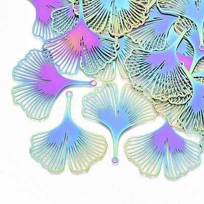 Ion Plating(IP) 201 Stainless Steel Filigree Pendants STAS-S108-88-1