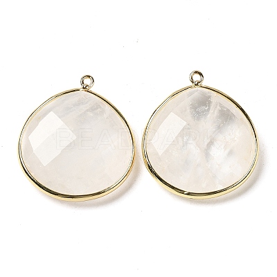 Natural Quartz Crystal Pendants X-G-B009-07G-W-1