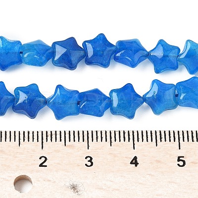 Dyed Natural Malaysia Jade Star Beads Strands G-Z080-A01-01-1