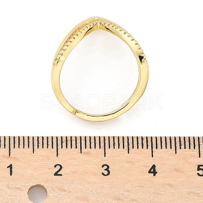 Adjustable Brass Micro Pave Clear Cubic Zirconia Finger Rings RJEW-S044-140-NF-1