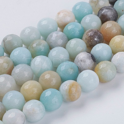 Natural Flower Amazonite Beads G-H1430-1-1