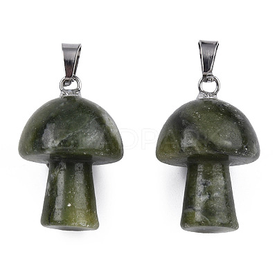 Natural Southern Jade Pendants G-N0325-10P-1