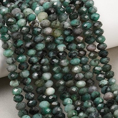 Natural Emerald Beads Strands G-B175-A23-4x6mm-1