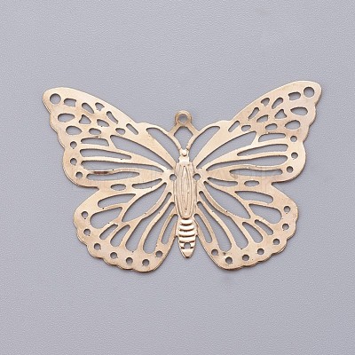 Iron Butterfly Filigree Pendants IFIN-P003-03-1
