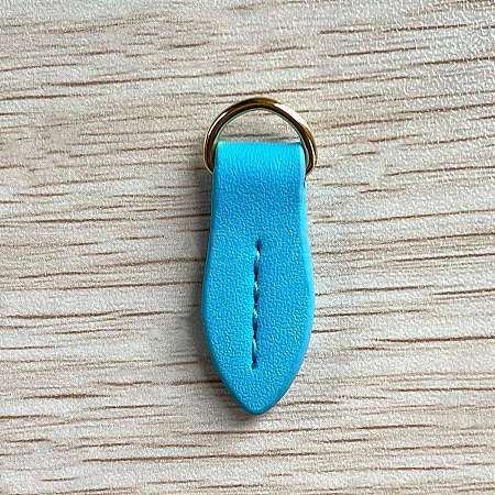 Leaf Shape Leather Zipper Heads FIND-WH0139-145C-1