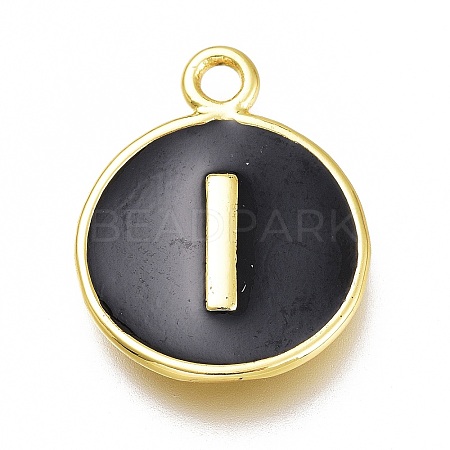 Brass Enamel Pendants KK-H103-02I-G-1