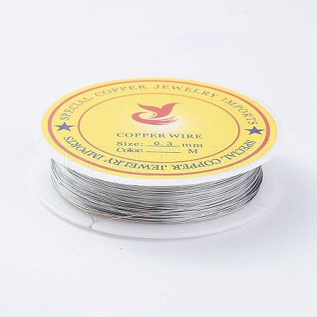 Round Copper Jewelry Wire X-CWIR-S002-0.3mm-01-1