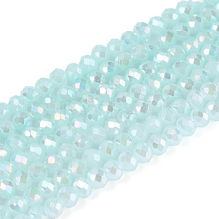 Baking Electroplate Glass Beads Strands DGLA-A039-J2mm-B26-1