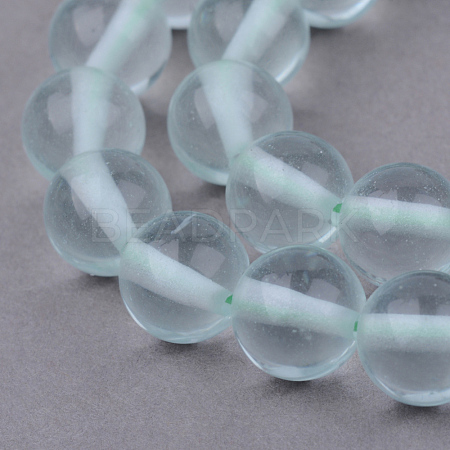 Green Watermelon Stone Glass Beads Strands X-G-Q462-10mm-33-1