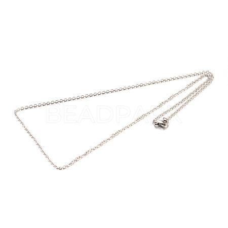 304 Stainless Steel Cable Chain Necklace Making NJEW-N0022-02P-1