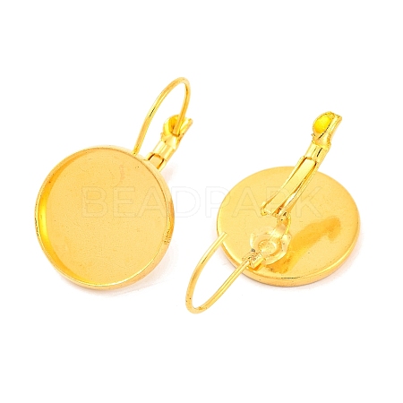 Brass Leverback Earring Findings KK-C1244-16mm-G-RS-1