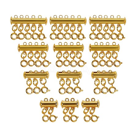 Tube Brass Magnetic Slide Lock Clasps AJEW-SZ0001-08G-1