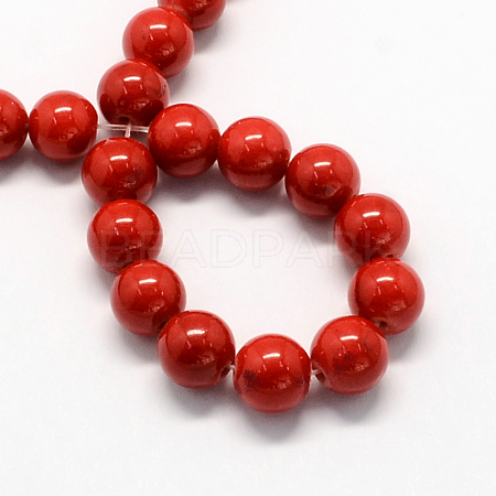 Natural Dyed Mashan Jade Gemstone Bead Strands G-R272-10mm-01-1