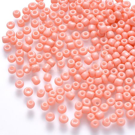 12/0 Baking Paint Glass Round Seed Beads SEED-S036-01A-17-1