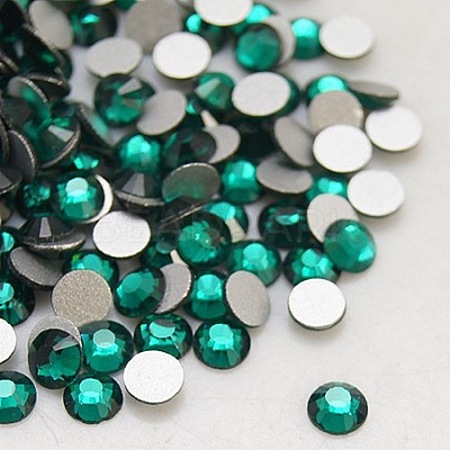 Emerald Faceted Glass Flat Back Rhinestone for Garment X-RGLA-C002-SS12-218-1