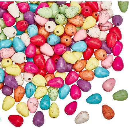 162Pcs 9 Colors Synthetic Turquoise Beads G-AR0006-19A-1