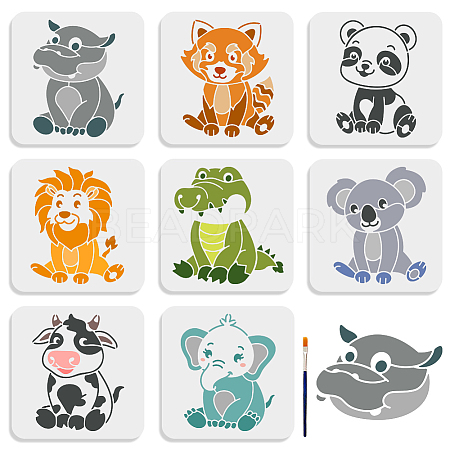1 Set PET Hollow Out Drawing Painting Stencils DIY-MA0002-80-1