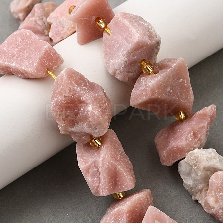Raw Rough Natural Pink Opal Beads Strands G-Z087-B21-1