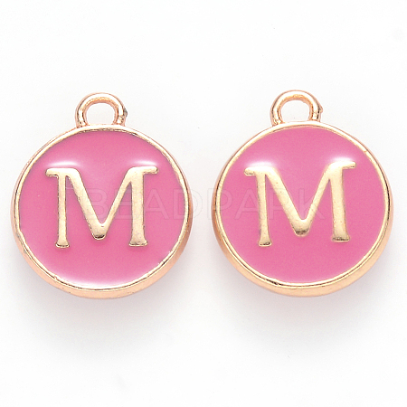 Golden Plated Alloy Enamel Charms X-ENAM-S118-08M-1