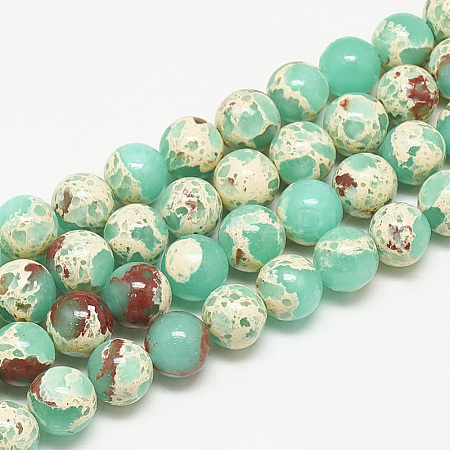 Synthetic Imperial Jasper Beads Strands G-S300-41C-6mm-1