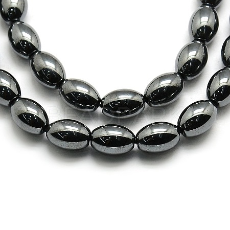 Non-magnetic Synthetic Hematite Oval Beads Strands X-G-F161-32C-1