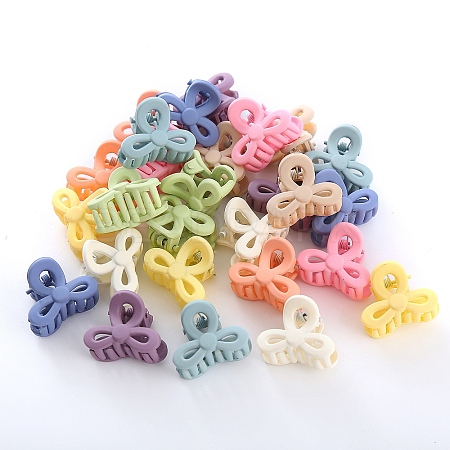 Bowknot Plastic Claw Hair Clips OHAR-P021-09A-09-1