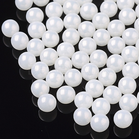 ABS Plastic Imitation Pearl Beads SACR-N005-B-02-1