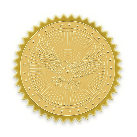 Plastic Self Adhesive Gold Foil Embossed Stickers DIY-WH0211-009-1