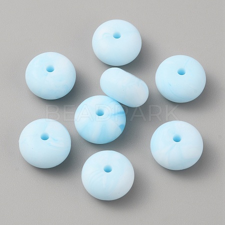 Rondelle Food Grade Eco-Friendly Silicone Beads SIL-TAC0010-04F-1