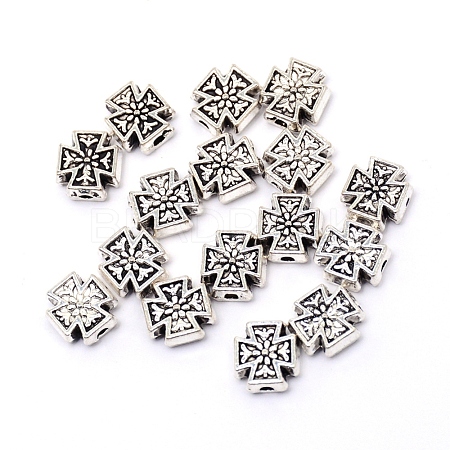 Tibetan Style Alloy Beads TIBEB-TAC0001-02AS-RS-1