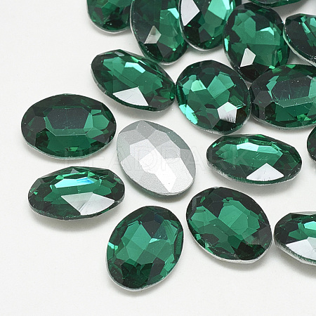 Pointed Back Glass Rhinestone Cabochons RGLA-T080-8x10mm-15-1