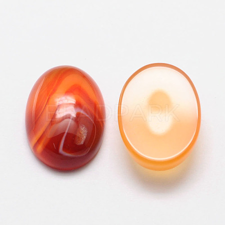 Oval Natural Carnelian Cabochons G-K020-18x13mm-05-1