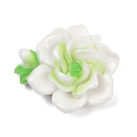 Opaque Resin Flowers Cabochons LS-RESI-R463-02F-1