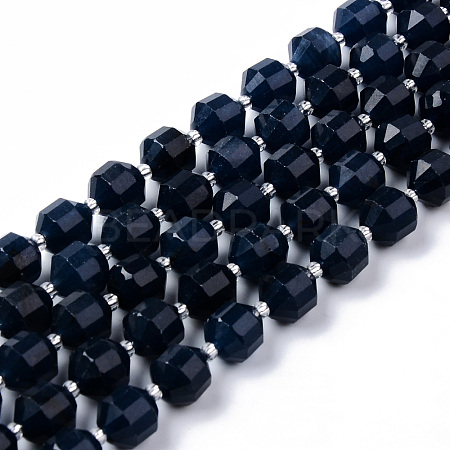 Dyed Natural Sapphire Beads Strands G-R482-01-10mm-1