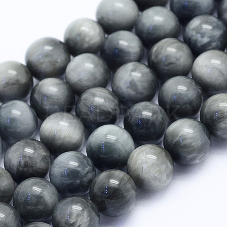 Natural Hawk's Eye Beads Strands G-L478-03-8mm-1