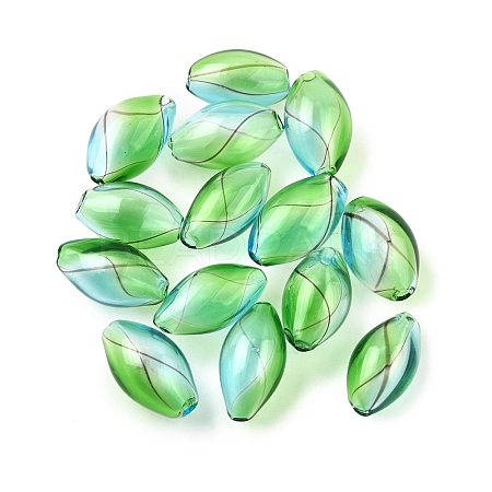 Transparent Handmade Blown Glass Globe Beads X-GLAA-T012-06-1