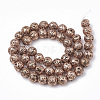 Electroplated Natural Lava Rock Beads Strands G-T098-01A-06-2