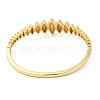 Brass Oval Hinged Bangle with Cubic Zirconia for Women BJEW-K229-05G-2